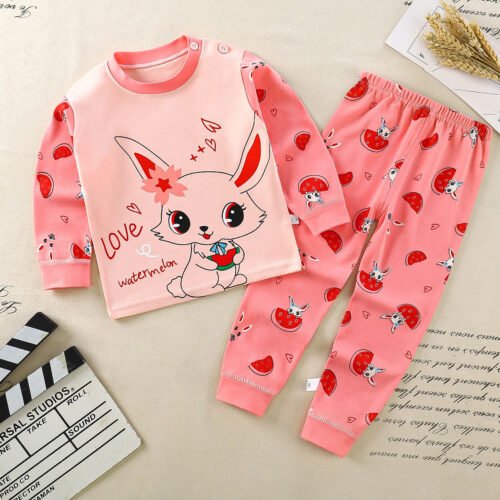 Kinderpyjama, konijn met watermeloen