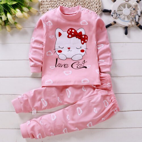 Kinderpyjama met "Love Cat"-design
