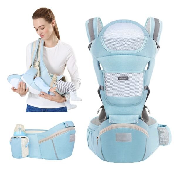 Ergonomische-3-in-1-babydraagdoek-van-katoen-met-heupzitje-4 Ergonomische 3-in-1 Babydrager