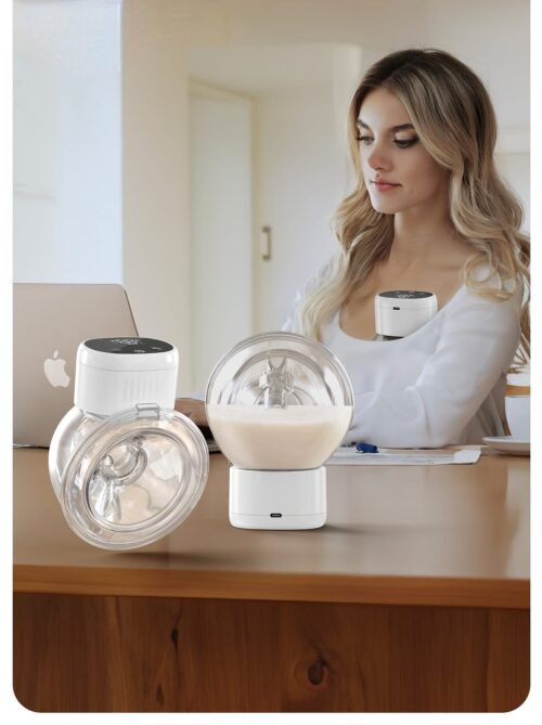 Comfortabele siliconen draadloze elektrische borstkolf – draagbaar en handsfree